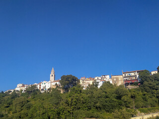 Obraz premium View on city Vrbnik on island Krk, Croatia