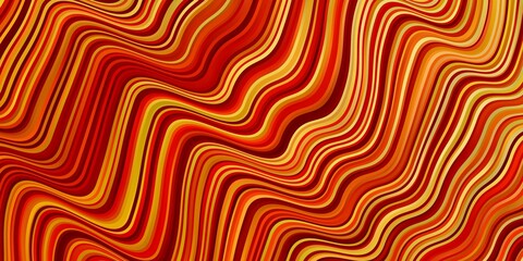 Light Red, Yellow vector pattern with lines. Illustration in abstract style with gradient curved.  Smart design for your promotions.