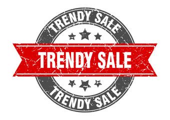 trendy sale round stamp with ribbon. label sign