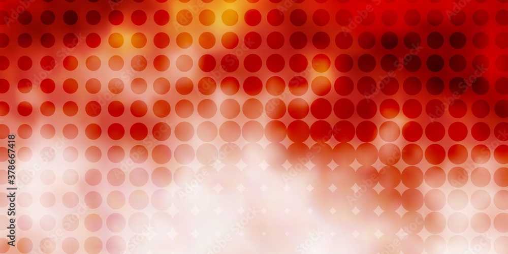 Wall mural light red vector layout with circle shapes. illustration with set of shining colorful abstract spher