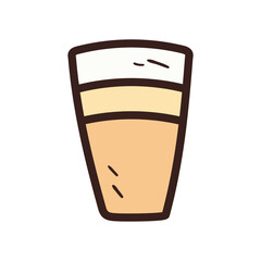 coffee striped mug line and fill style icon vector design