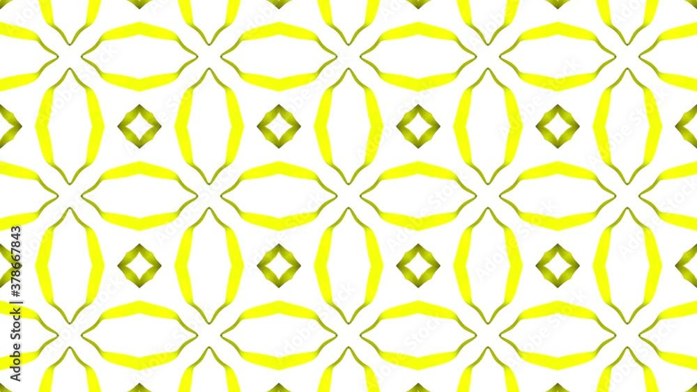 Poster 3d looped kaleidoscope background. abstract animation patterns. 3d render