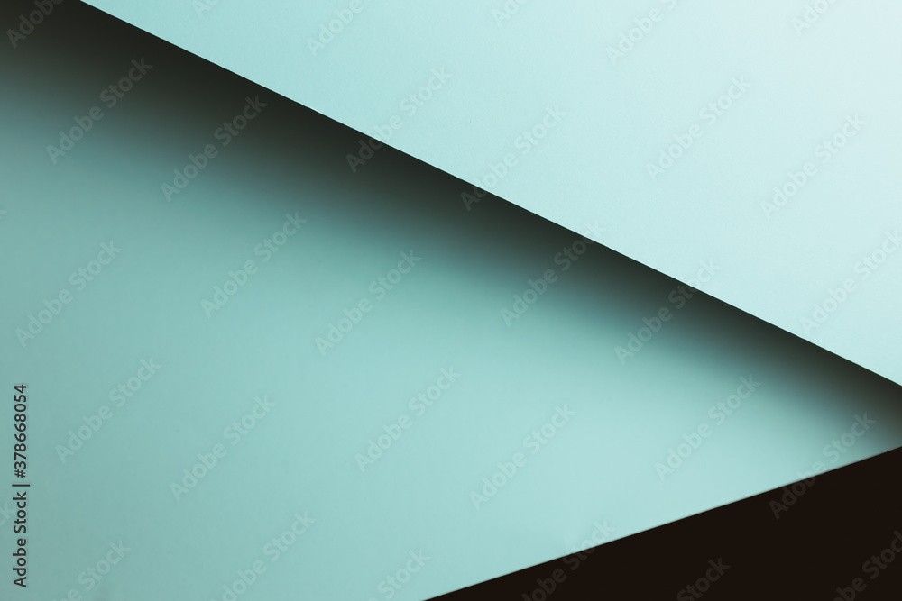 Fototapete White and black flat lay background with sharp layers and shadows with copy space
