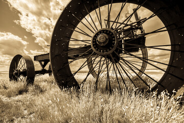 Fototapeta na wymiar Abandoned Machinery on the Prairie