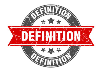 Obraz premium definition round stamp with ribbon. label sign