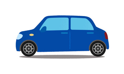 青い自動車のベクターイラスト