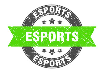 Obraz premium esports round stamp with ribbon. label sign