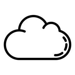 Cloud Flat Icon Isolated On White Background