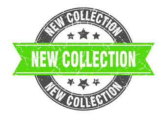 Obraz premium new collection round stamp with ribbon. label sign