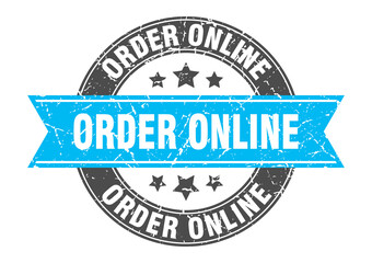 order online round stamp with ribbon. label sign