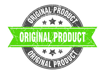 original product round stamp with ribbon. label sign