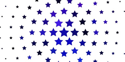 Light Pink, Blue vector background with small and big stars. Shining colorful illustration with small and big stars. Best design for your ad, poster, banner.