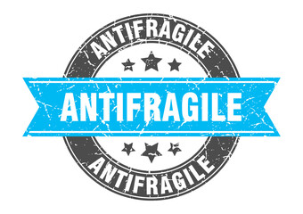 antifragile round stamp with ribbon. label sign