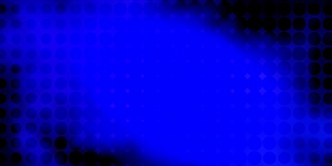 Dark BLUE vector background with bubbles. Illustration with set of shining colorful abstract spheres. Pattern for booklets, leaflets.