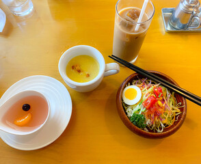 breakfast on the table