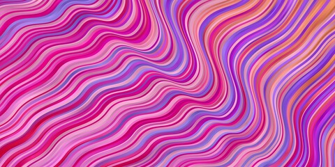 Light Pink, Red vector template with curved lines. Colorful geometric sample with gradient curves.  Smart design for your promotions.