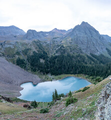 Backpacking trip in the San Juan Mountains of the Rocky Mountain Range near Mount Sneffels...