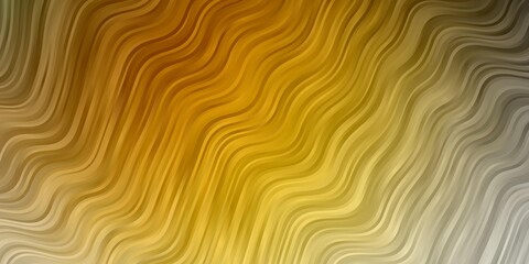 Dark Yellow vector layout with curves. Bright sample with colorful bent lines, shapes. Template for cellphones.