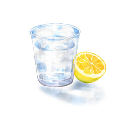 コップの水とレモン