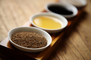 Health food dishes prepared with medicinal herbs
