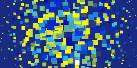 Light Blue, Yellow vector texture in rectangular style. Illustration with a set of gradient rectangles. Template for cellphones.