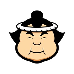 funny fat sumo chef smile perfect for food mascot brand vector illustration design