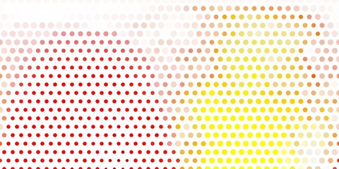 Light red, yellow vector pattern with spheres.