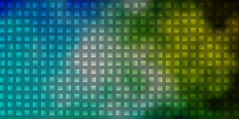 Light Blue, Green vector texture in rectangular style.