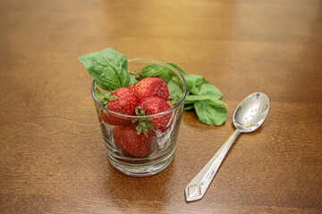 strawberries in a glass