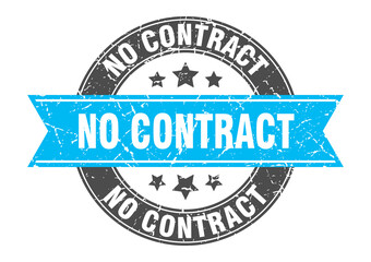 no contract round stamp with ribbon. label sign