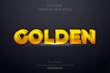 Golden Editable Eps Text Style Effect Premium