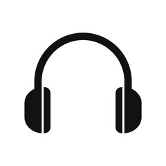 Fototapeta na wymiar headset icon for listening to music and online seminars
