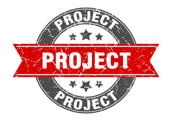 project round stamp with ribbon. label sign