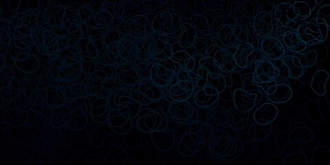 Dark green vector background with random forms.