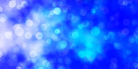 Light Pink, Blue vector pattern with circles. Abstract decorative design in gradient style with bubbles. Pattern for wallpapers, curtains.