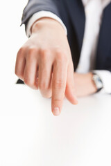 Obraz premium businessman pointing down