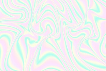 Abstract marble hologram colored paint fluid wave background