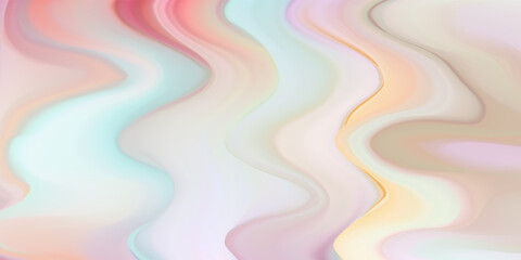 Abstract fluid marble texture with soft pastel color paint waves background