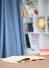 Open notebook on the table