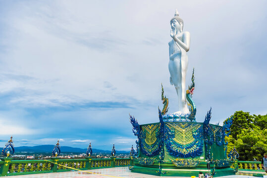 Chon Buri, Thailand - September, 13, 2020 : Wat khao phra kru temple, Chonburi thailand, The belief of Buddhism, Thai temple