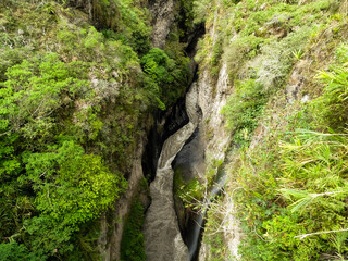 Fototapeta na wymiar Waterfall in Baños, Ecuador