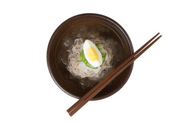 korean food, cold noodles - naengmyeon
