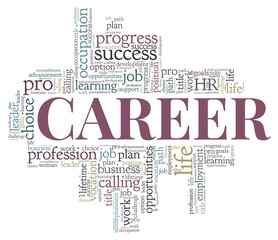 Fototapeta premium Career vector illustration word cloud isolated on a white background.