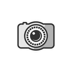 camera vector illustration. good for camera icon, photography, or videography industry. simple flat with grey color style