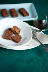 brownie and wine