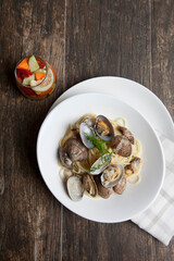 seafood spaghetti and pickle