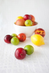 various fruits on table