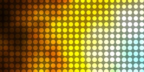 Light Blue, Yellow vector pattern with circles. Abstract illustration with colorful spots in nature style. Pattern for business ads.