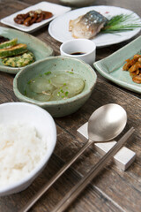 korean food, table set