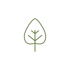 Leaf line icons vector leaves logo design